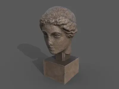 Head of Aphrodite Low-poly 3D model