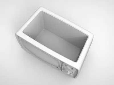 vintage television pattern vase 3D print model