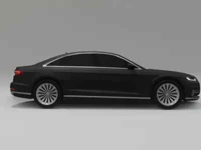Audi A8 low poly 3D model Low-poly 3D model