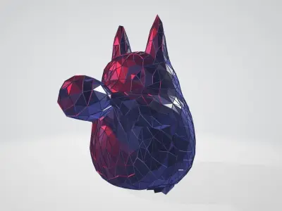 TOTORO WIREFRAME VORONOI WIREMESH MESH 3D print model