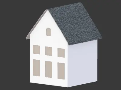 Miniature House Decoration  Low-poly 3D model