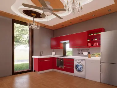 5 1 Villa with Large Lawn and Trees 3D model