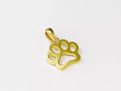 Dog paw pendant 3D print model