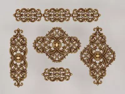 Decors for furniture 3D model