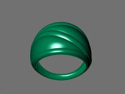 Women Ring Plain Ring Ready STL 3DM Models Womens Rings 3D print model 6