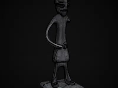 Standing God Statue  3D print model