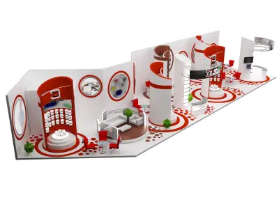  Booth Exhibition Stand a461b 3D model