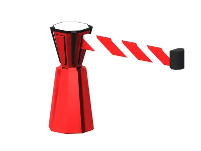 Aluminium Automation Traffic Car Barrier Low-poly 3D model