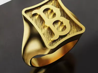 Boston Red Sox Baseball Fans Rings  3D print model