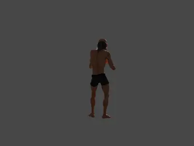 Old male boxer Free 3D model