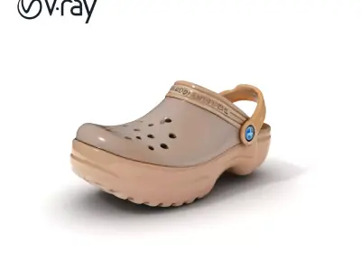 Casual Clog Footwear Model Pack Low-poly 3D model