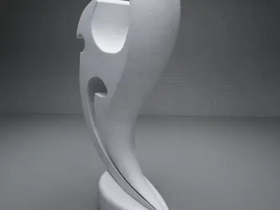 modern Abstract sculpture 02 3D model