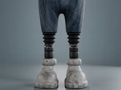 TV Head Robot Character 3D model