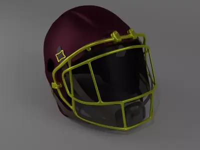American football helmet Low-poly 3D model