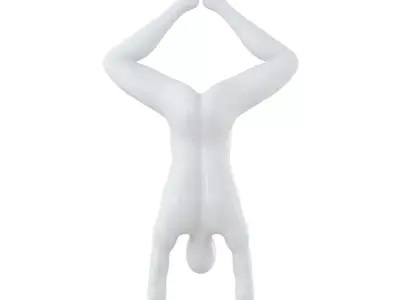 Male mannequin standing on hands 124 3D model