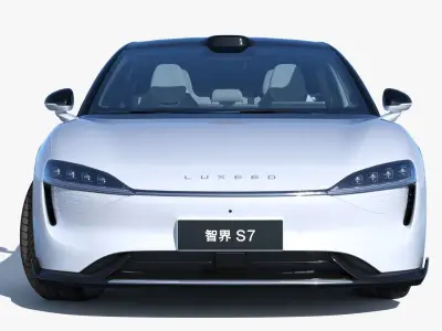 2024 Huawei HIMA Luxeed S7 RS with interior Low-poly 3D model