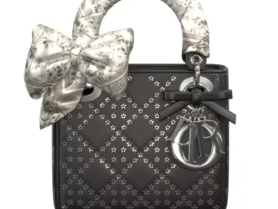 Christian Dior Lady Dior Bag Collection Low-poly 3D model