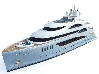 Luxury Christmas Edition Sport Yacht 3D Model 3D model