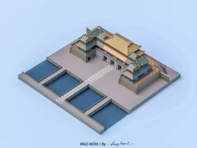 MERIDIAN GATE - HUE VIETNAM 3D model