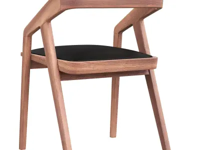 Katakana chair 3d model Low-poly 3D model