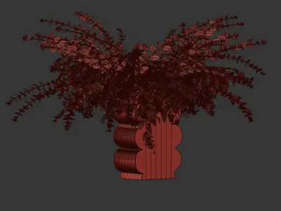 Flowers in vase 3D model 3D model