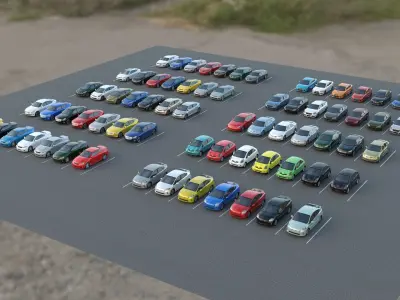 R3DP ASIAN CARS LOW-POLY PBR COLLECTION - 70 Total Vehicles Low-poly 3D model