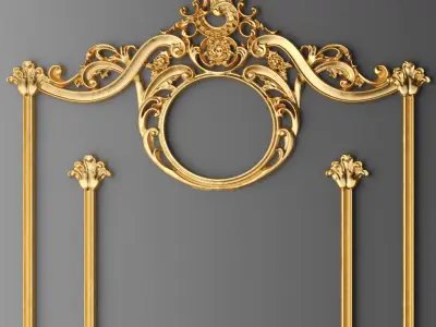 Stucco decor frame 3D 3D model