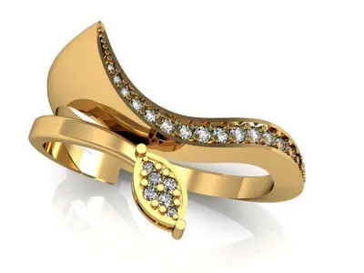 daimond ring Free 3D print model