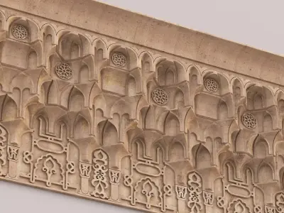 Classic Islamic Muqarnas Cornice 005 3D model