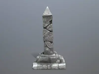 pillar Low-poly 3D model shop