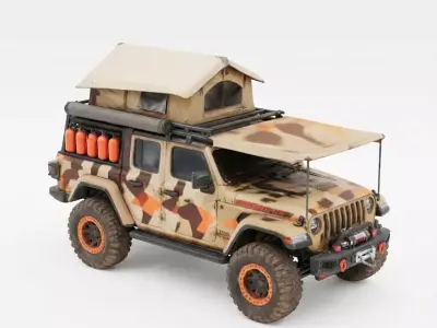 Dune Nomad Overlanding Jeep 3D Model Low-poly 3D model