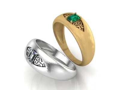 EMRELD CUTT RING 3D print model buy