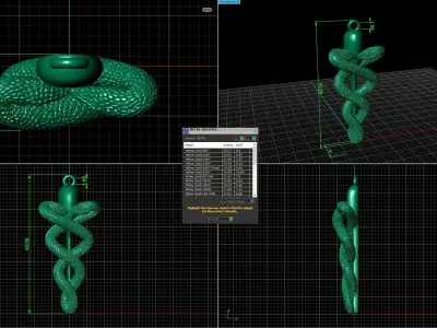 Caduceus - pendant 3D print model
