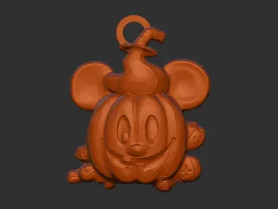 micky mouse pumpkin halloween decor 3D print model