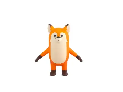 Rigged Fox Character 3D model