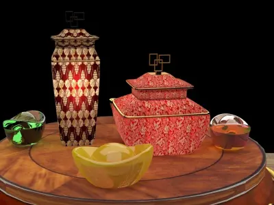 Chinese vase 3D model purchase