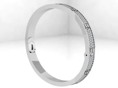 Love Bangle Bracelet 4152 3D print model