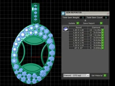 LUXURY ALPHABET O PENDAANT 3D PRINTABLE MODEL 3D print model
