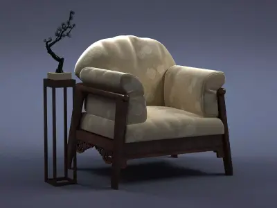 cabinet cabinet wardrobe sofa bed table bookshelve 3D model