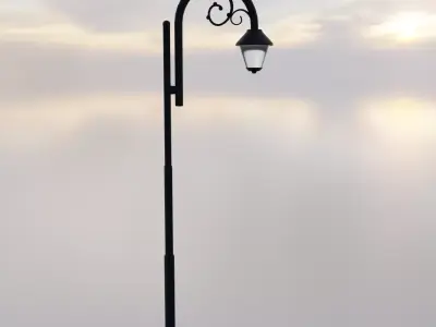 Tall Street Lamp Free low-poly 3D model