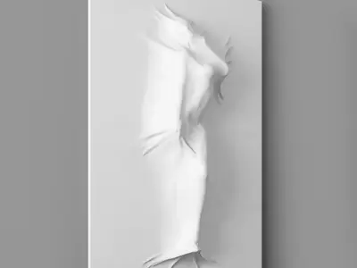 Bas relief Woman on the Wall 3D model