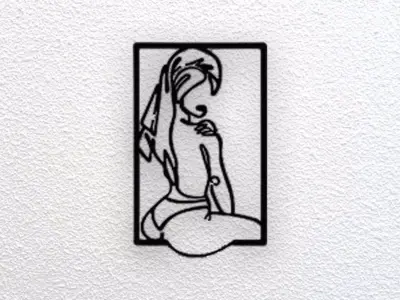 Woman Wall Art 3D print model 2