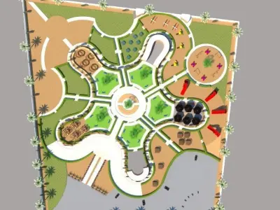 LANDSCAPE PROJECT  COMMUNITY PARK 3D model
