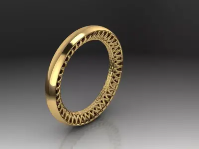 Lace wedding ring 3D print model