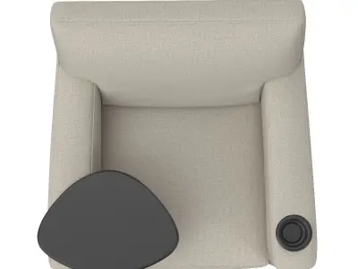 Lounge Chair With Tablet Cupholder 3D model