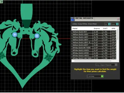 LUXURY HEART GOLDEN PENDANT 3D PRINTABLE MODEL 3D print model