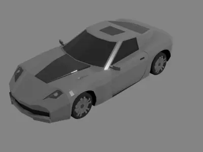 Corovette Stingray Cars Collections -Low Poly - Game Ready Low-poly 3D model