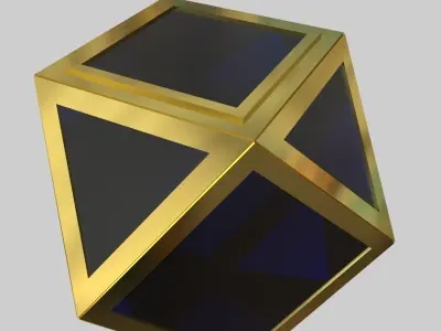 Glass Table 07 Low-poly 3D model