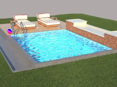 laos Swimming Pool 3D model