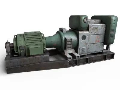 Industrial generator Low-poly 3D model